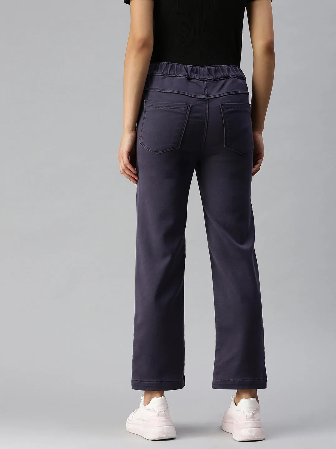 Women Purple Relaxed Fit High-Rise Stretchable Jeans
