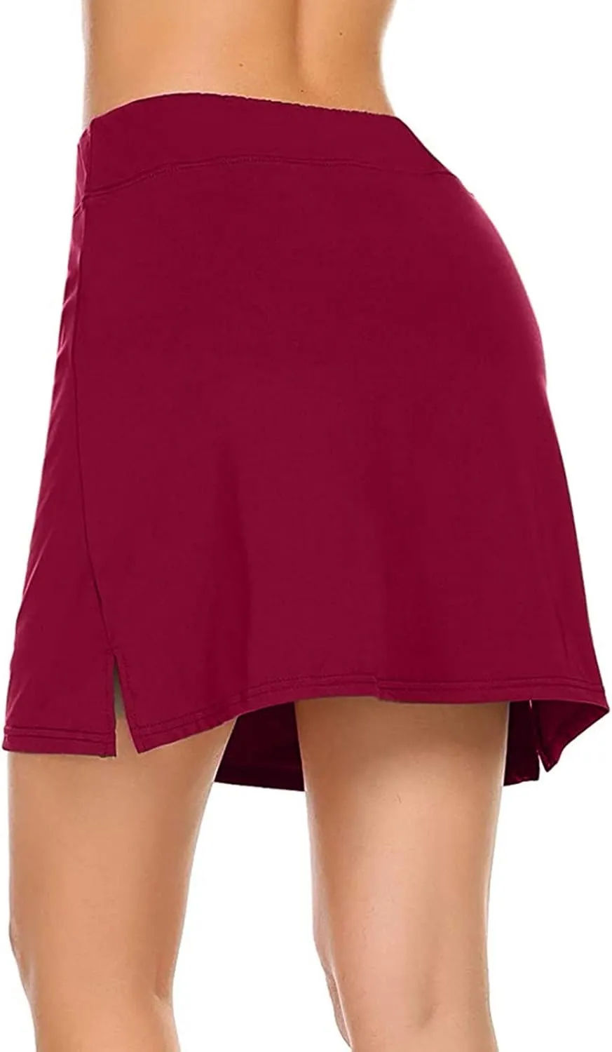 Womens Athletic Culotte High Waist Lightweight Quick Drying Tennis Running Jogger Pantskirt Summer Fashion Solid Active Skirt