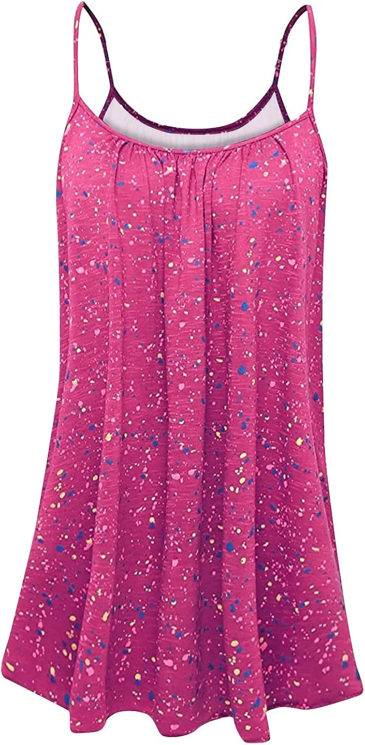 Women's Casual Dresses Summer Casual Trendy Dress Sleeveless Halter Floral Print Boho Midi Dresses Casual, XS-6XL
