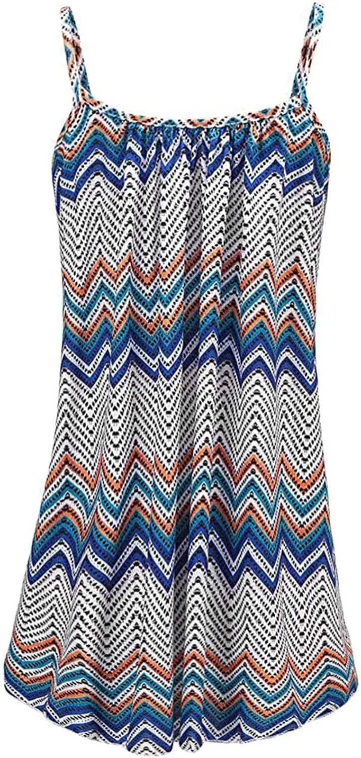 Women's Casual Dresses Summer Casual Trendy Dress Sleeveless Halter Floral Print Boho Midi Dresses Casual, XS-6XL