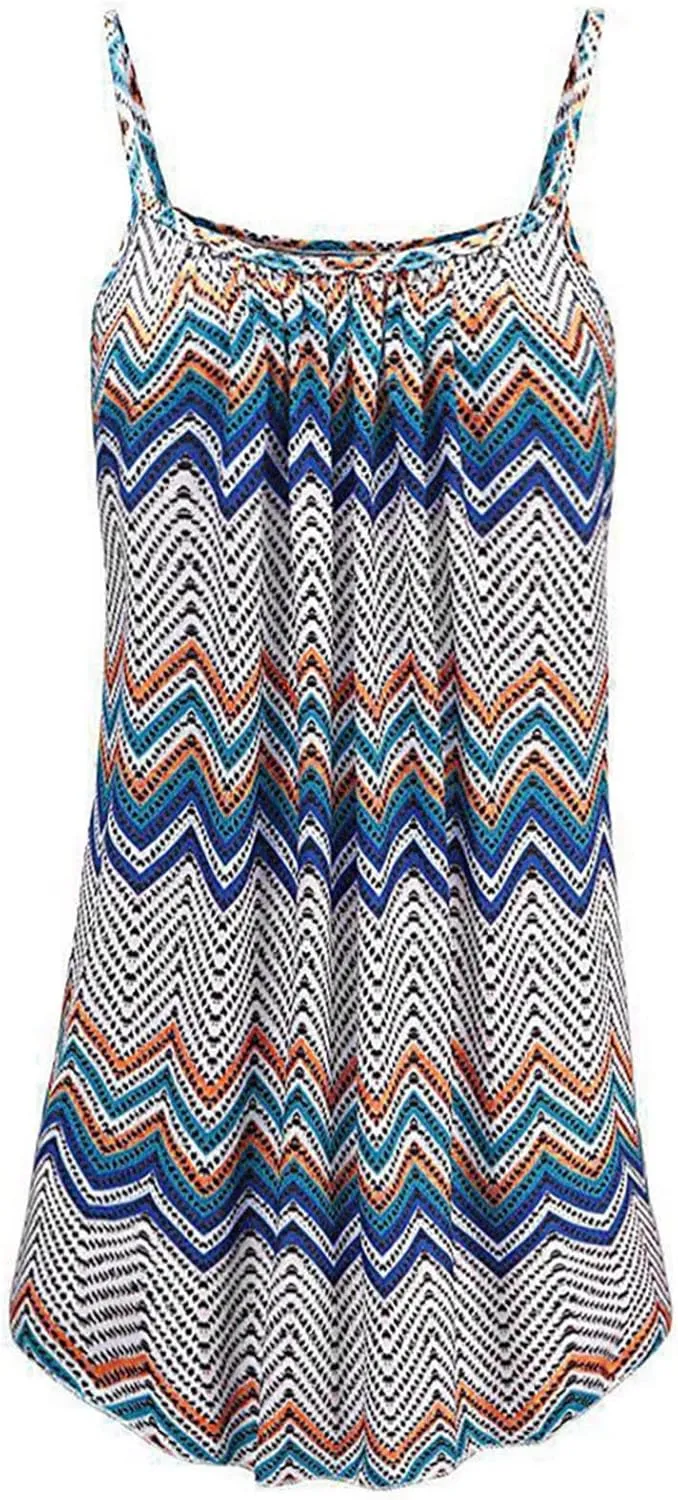 Women's Casual Dresses Summer Casual Trendy Dress Sleeveless Halter Floral Print Boho Midi Dresses Casual, XS-6XL