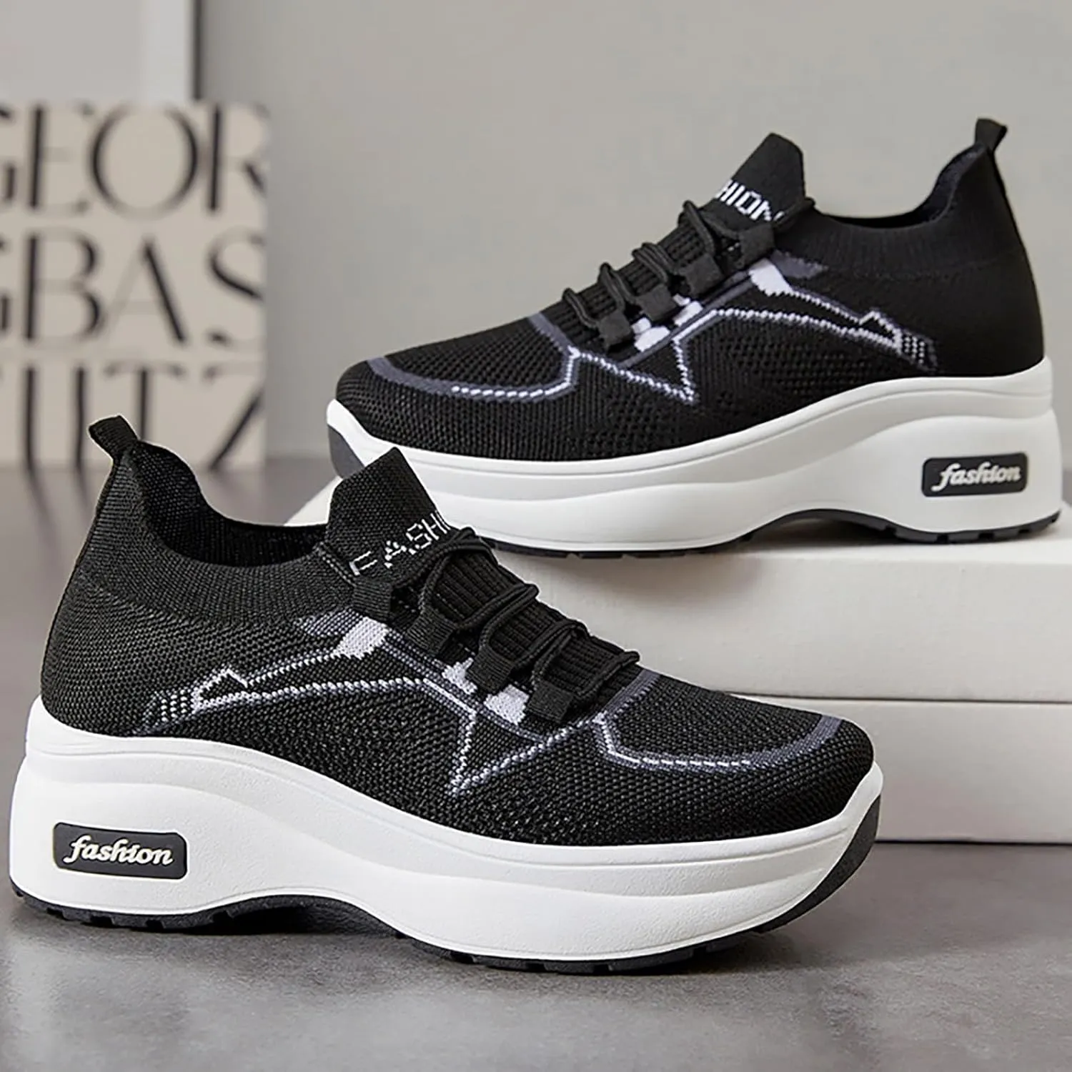 Women's Fashion Sneakers Slip On Casual Shoes Mesh Running Shoes Non Slip Hiking Shoes Women Waterproof