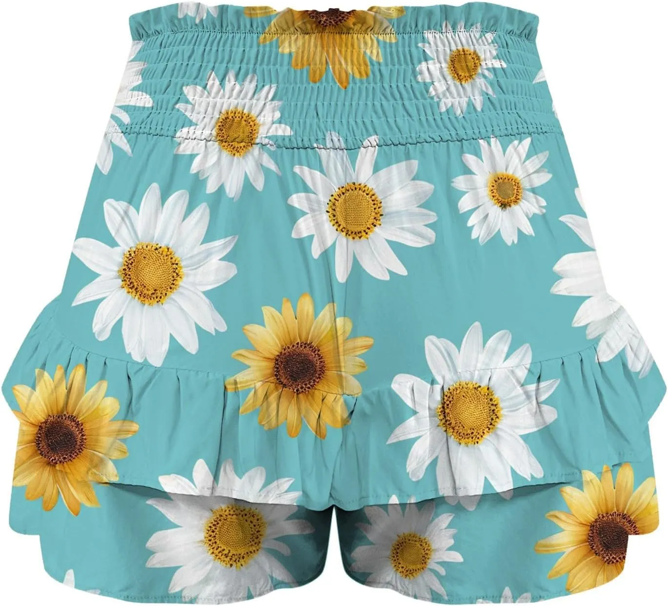 Women's Flowy Shorts Casual Ruffle Tiered Skorts High Waist Soft Mini Tennis Golf Skirt Boho Summer Shorts Dressy