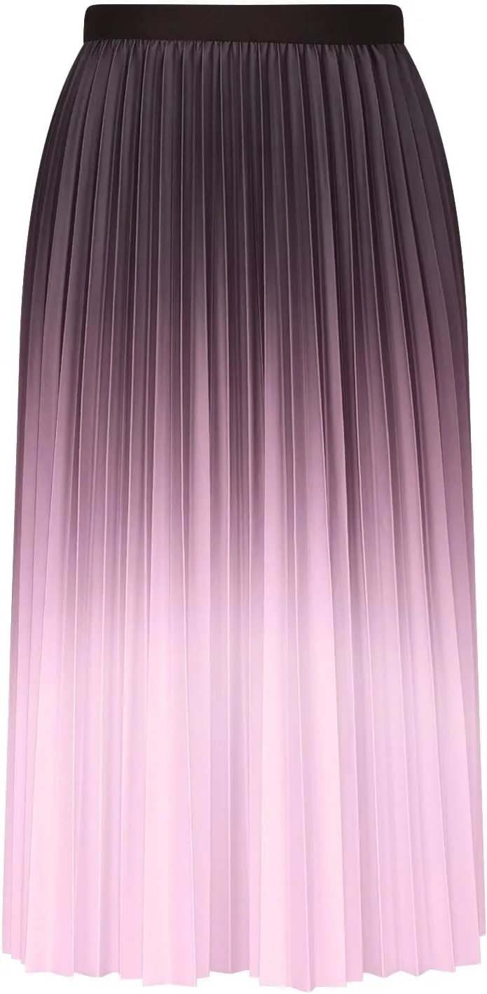 Women's Gradient A Line Skirts Ruched Trending Y2k Skirt Slim-Fit High Waisted Comfort Cozy Skirt Preppy Skirt
