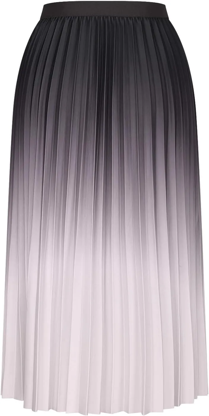 Women's Gradient A Line Skirts Ruched Trending Y2k Skirt Slim-Fit High Waisted Comfort Cozy Skirt Preppy Skirt