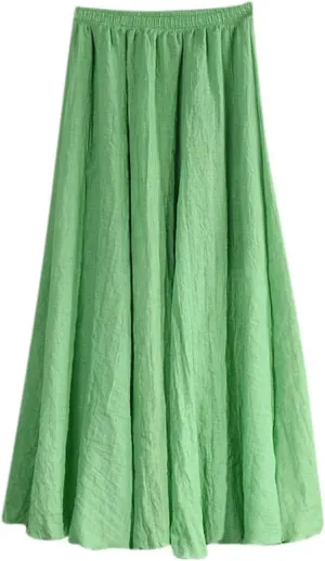 Women's Lightweight Skirts High Waisted Comfort A Line Skirt Stretch Summer Skirt Casual Cozy Pure Boho Skirts