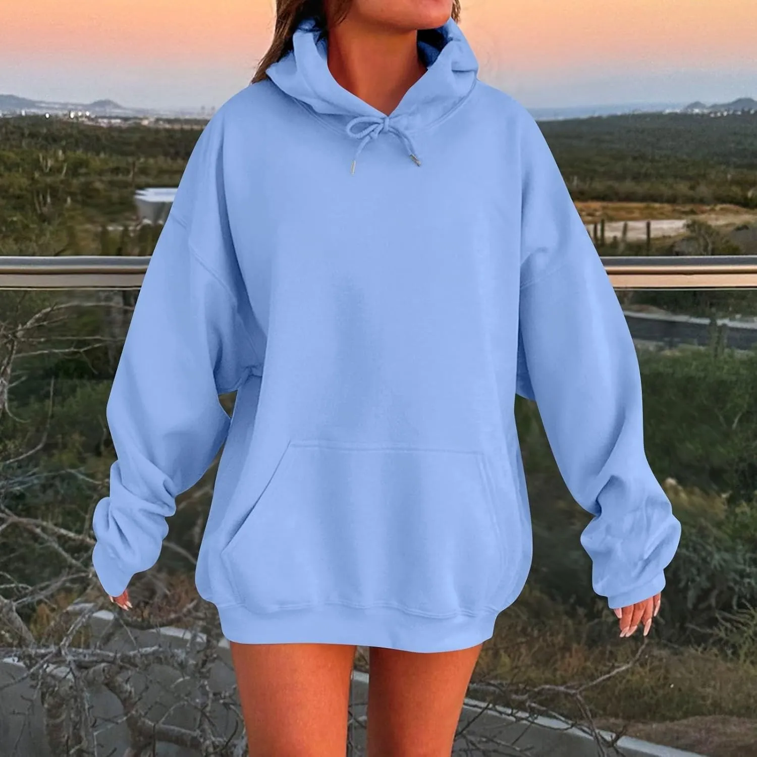 Womens Oversized Hoodies Drop Shoulder Cute Sweatshirts 2024 Fashion Pullover Tops Plus Size Trendy Preppy Outfits