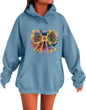 Womens Oversized Sweatshirts Hoodies Long Sleeve Shirts Pullover Fall Winter Trendy Thermal Tops With Pocket