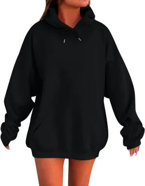 Womens Oversized Sweatshirts Hoodies Long Sleeve Shirts Pullover Fall Winter Trendy Thermal Tops With Pocket