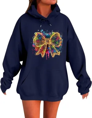 Womens Oversized Sweatshirts Hoodies Long Sleeve Shirts Pullover Fall Winter Trendy Thermal Tops With Pocket