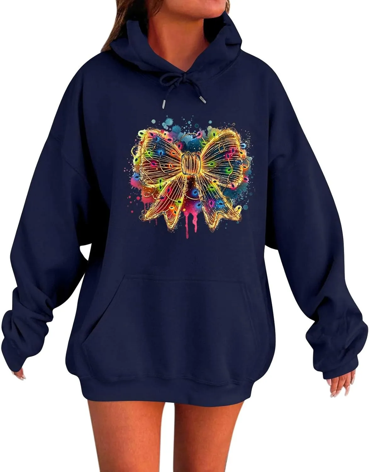 Womens Oversized Sweatshirts Hoodies Long Sleeve Shirts Pullover Fall Winter Trendy Thermal Tops With Pocket