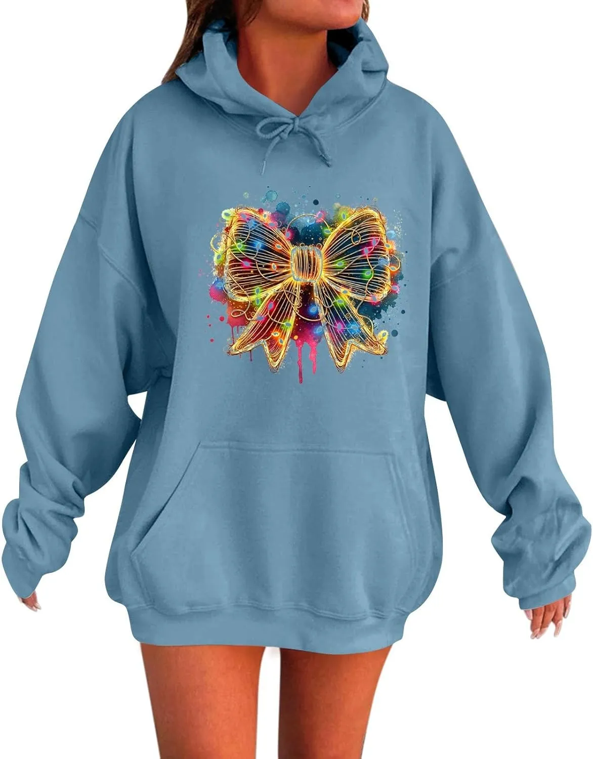 Womens Oversized Sweatshirts Hoodies Long Sleeve Shirts Pullover Fall Winter Trendy Thermal Tops With Pocket