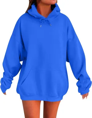 Womens Oversized Sweatshirts Hoodies Long Sleeve Shirts Pullover Fall Winter Trendy Thermal Tops With Pocket