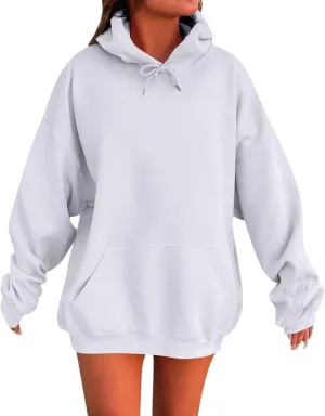Womens Pullover Oversized Hoodies With Pocket Winter Cute Thermal Sweatshirts 2024 Fashion Tops Trendy Outfits