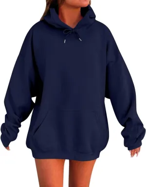 Womens Pullover Oversized Hoodies With Pocket Winter Cute Thermal Sweatshirts 2024 Fashion Tops Trendy Outfits