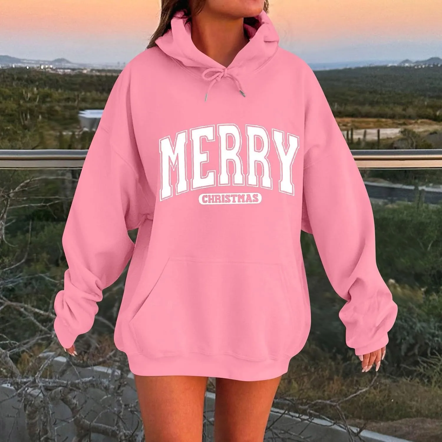 Womens Pullover Oversized Hoodies With Pocket Winter Cute Thermal Sweatshirts 2024 Fashion Tops Trendy Outfits