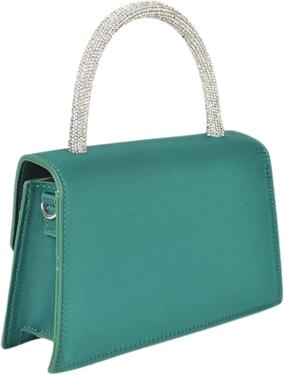 Womens Rhinestone Bow Clutch Purse Evening Handbag Designer Top Handle Swing Trapezoid Bag for Wedding Party Banquet