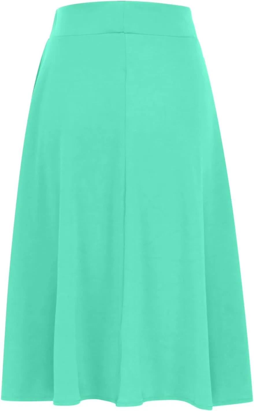 Women's Shirts Curved Hem Skirt Solid Color Classic High Waisted Skirt Plus Size Pleated Skirt Cozy Trendy Skirt