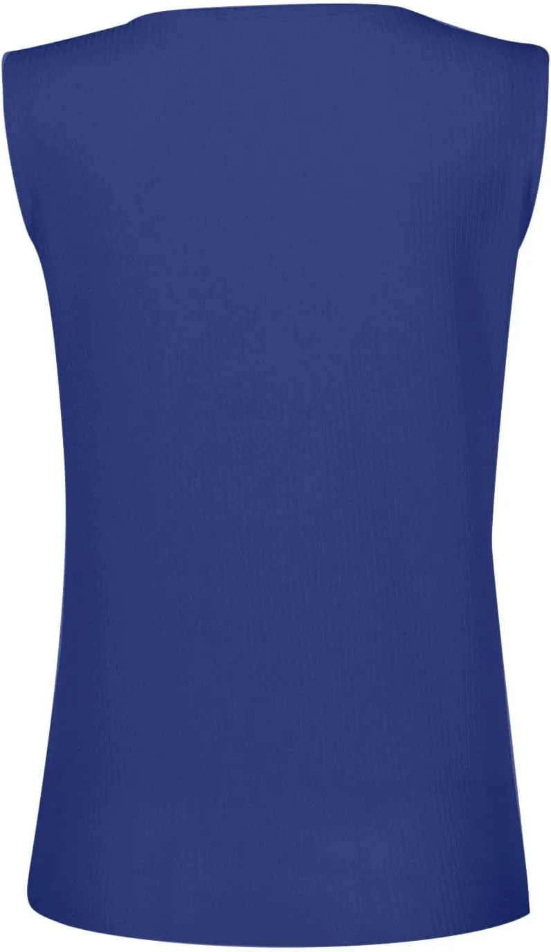 Women's Sleeveless Henley Shirts Ribbed Tank Tops V Neck Button Down Tshirt Summer Casual Tee Blouse