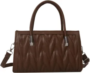 Women's Solid Color Crossbody Bag Fashion Small Satchel Bag Vintage Pleated Handbag Cute Clutch Bag