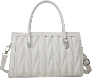 Women's Solid Color Crossbody Bag Fashion Small Satchel Bag Vintage Pleated Handbag Cute Clutch Bag