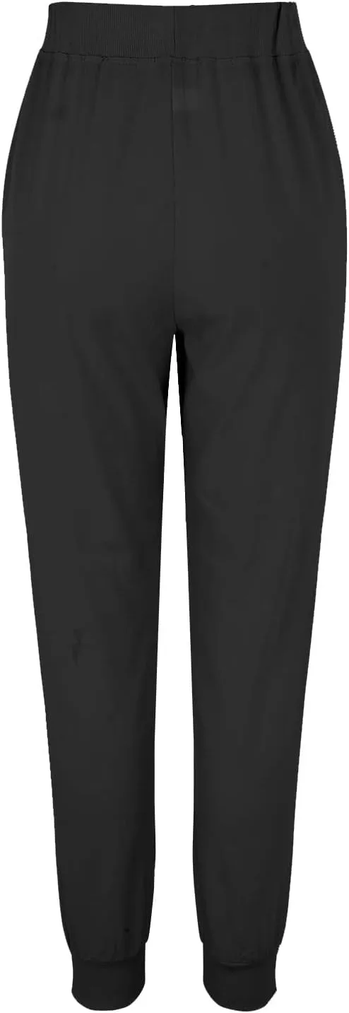 Womens Wide Leg Sweatpants Winter Joggers Work Thermal with Pockets Barrel Pants High Waisted