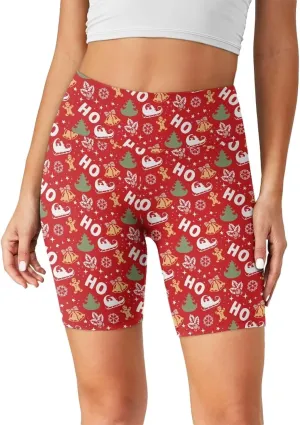 Women's Yoga Shorts Tummy Control High Waisted Sports Shorts Gym Running Workout Volleyball Stretch Booty Shorts