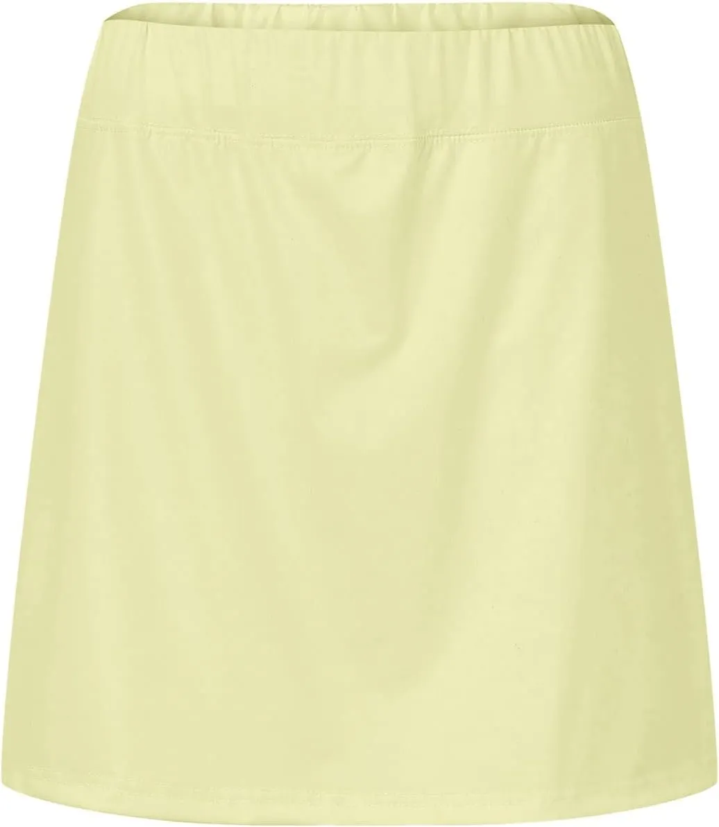 ZYXTIM Women Classic Tennis Skirt with Inner Shorts High Waist Casual Sport Golf Skorts Plain Summer Lounge Walking Shorts