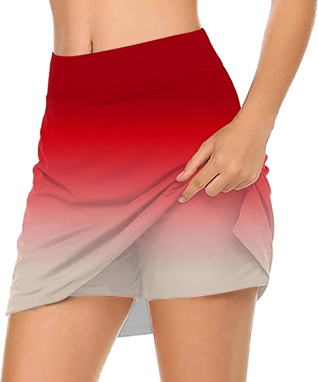ZYXTIM Women Classic Tennis Skirt with Inner Shorts High Waist Casual Sport Golf Skorts Plain Summer Lounge Walking Shorts